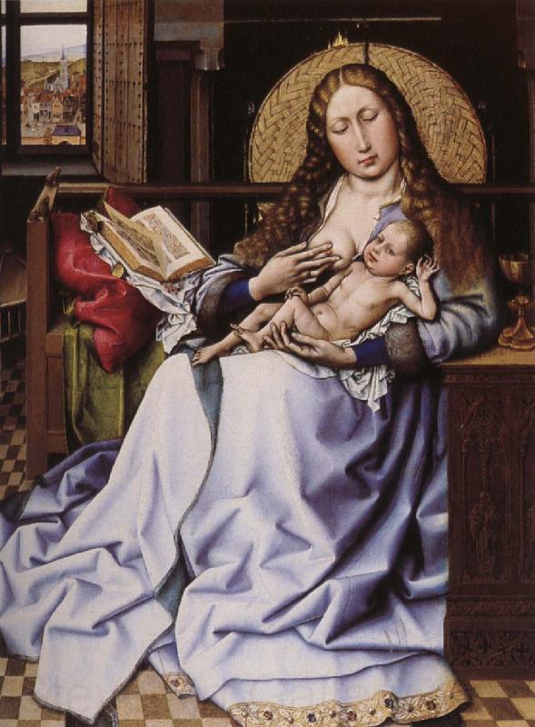 Robert Campin Maria with the child framfor hard